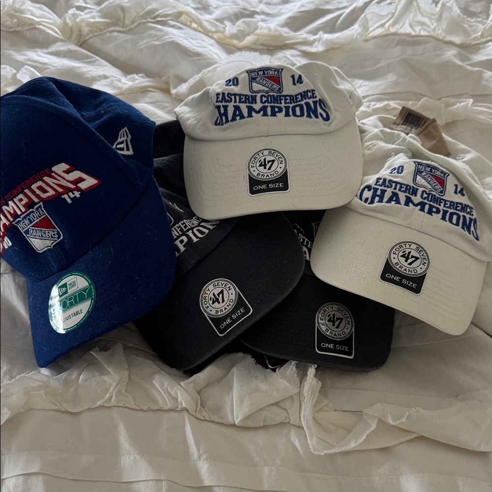 Eastern Conference Champions Caps - Blue, White, 
New adjustable band.Unisex